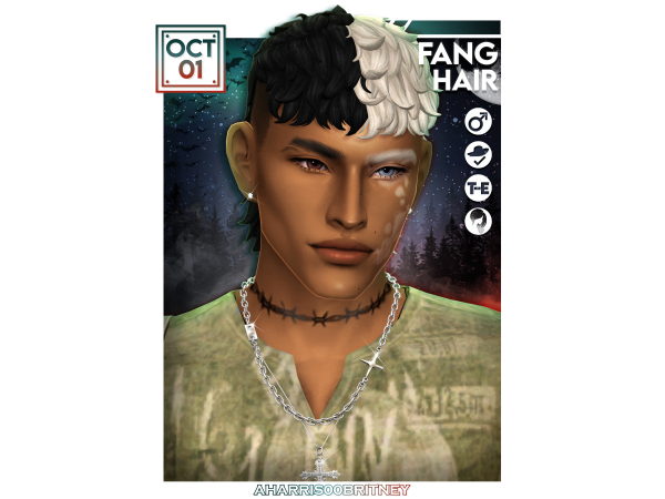 Maxis Match Fang Hair by aharris00britney - The Sims 4 Custom Content