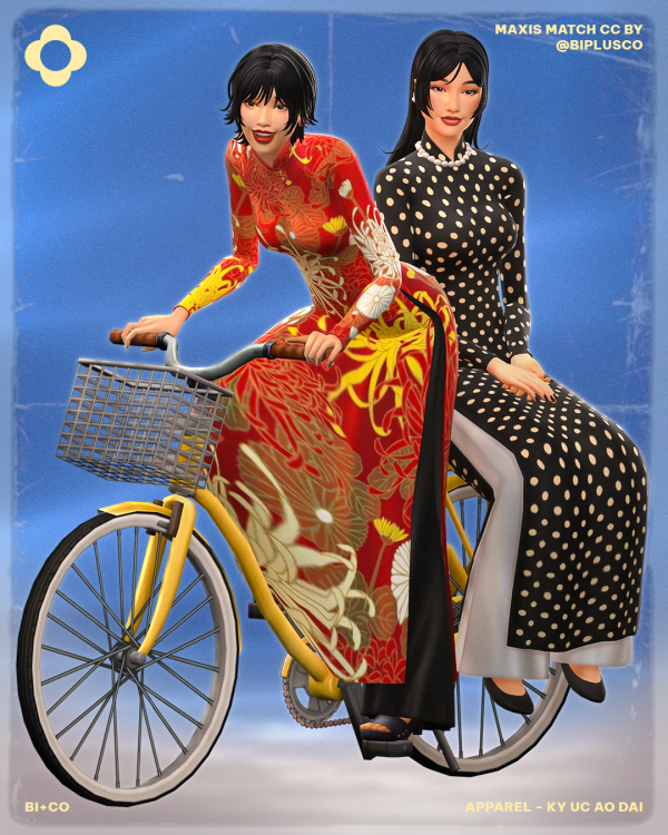 Maxis Match Ký Ức Áo Dài by simsfinds - The Sims 4 Custom Content