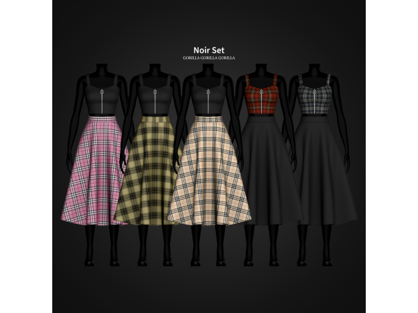 Alpha Noir Set by gorillax3 - The Sims 4 Custom Content