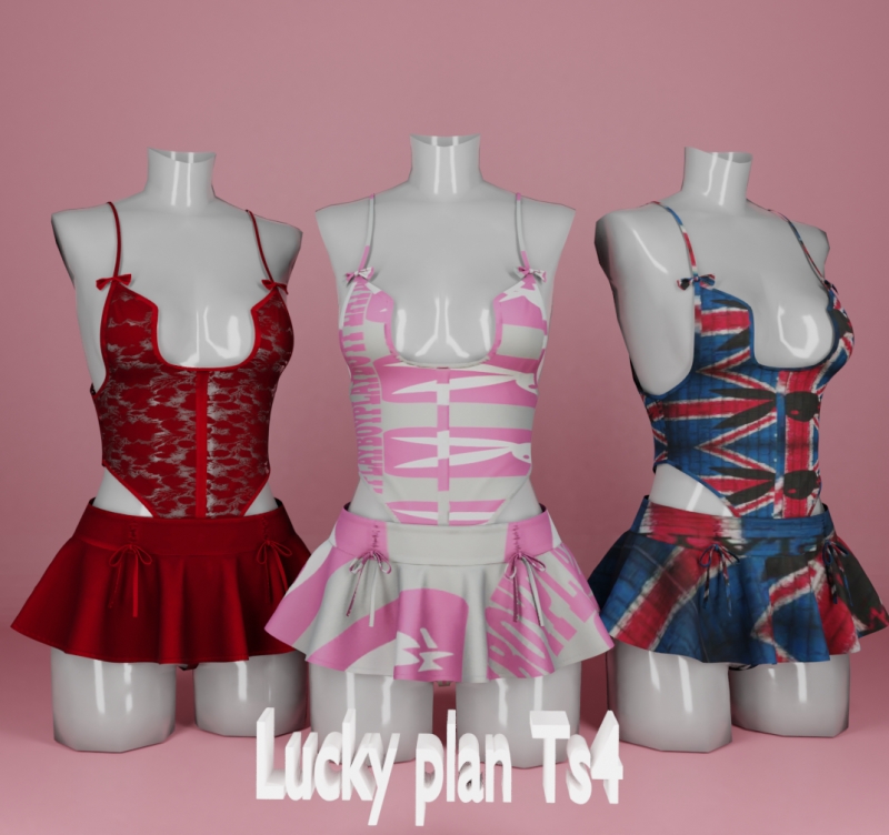 Alpha Haura MINI DRESS New Sims 4 Clothing by lucky-plan-ts4 - The Sims 4 Custom Content