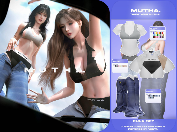 Alpha MUTHA Eula Boxers by VentaStudio - The Sims 4 Custom Content