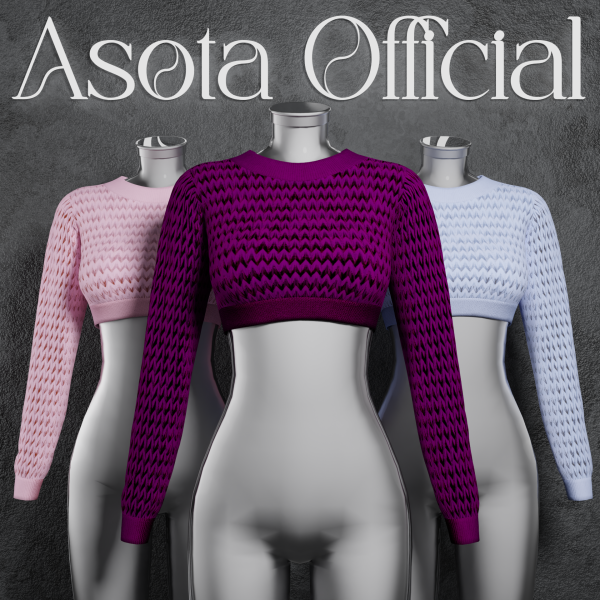 Alpha [ASOTA OFFICIAL] Grazzie Sweatshirt by asotaofficial - The Sims 4 Custom Content