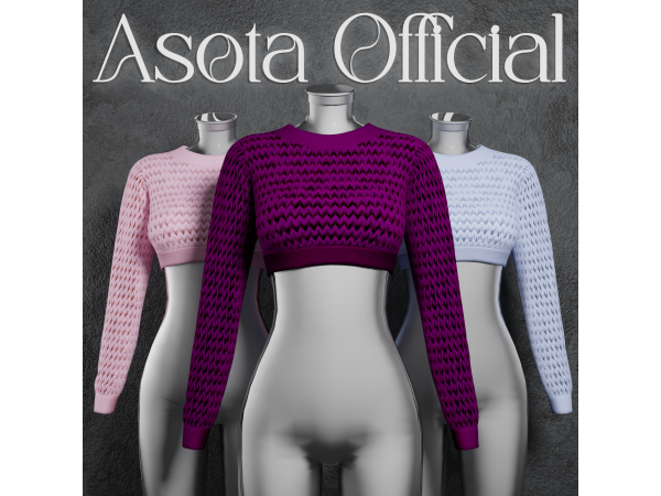 Alpha [ASOTA OFFICIAL] Grazzie Sweatshirt - The Sims 4 Custom Content