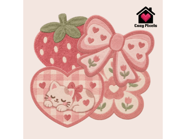 Alpha Sweetheart Rugs by CozyPixels01 - The Sims 4 Custom Content