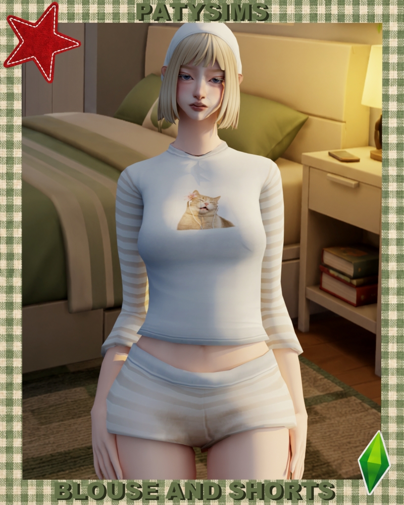 Mix Pajama set by patysims - The Sims 4 Custom Content