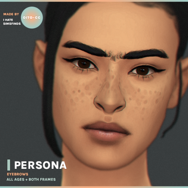 Maxis Match PERSONA maxis match unibrows by simsfinds - The Sims 4 Custom Content