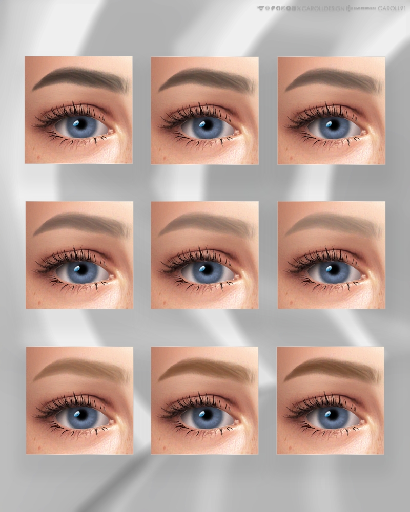 Alpha Lily Brows HQ by carolldesign - The Sims 4 Custom Content
