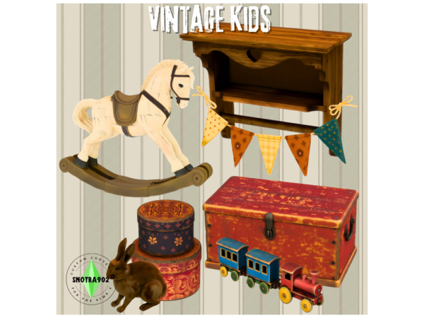 Maxis Match Vintage Kids Decors by Snotra902 - The Sims 4 Custom Content