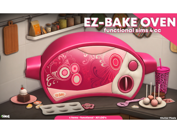 Mix Ez Bake Oven by ClutterPixels - The Sims 4 Custom Content