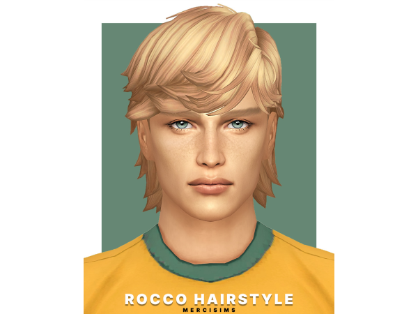 Maxis Match Rocco Hairstyle by mercisims - The Sims 4 Custom Content