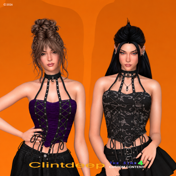 Alpha Clintdeep Maiden Halter Top by clintdeep - The Sims 4 Custom Content