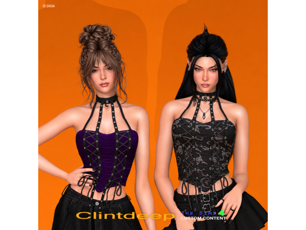 Alpha Clintdeep Maiden Halter Top - The Sims 4 Custom Content