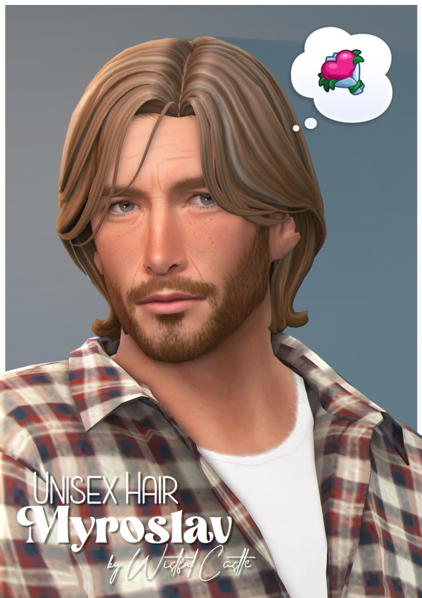 Maxis Match Myroslav (Unisex Hair) by simsfinds - The Sims 4 Custom Content