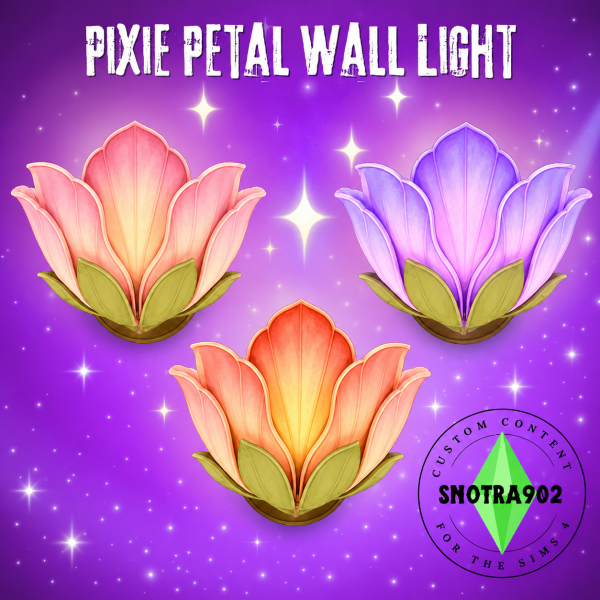 Maxis Match Pixie Petal Wall Light by simsfinds - The Sims 4 Custom Content