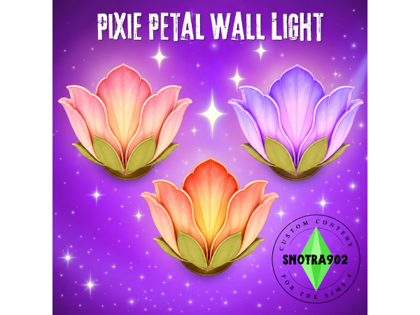 Maxis Match Pixie Petal Wall Light by Snotra902 - The Sims 4 Custom Content