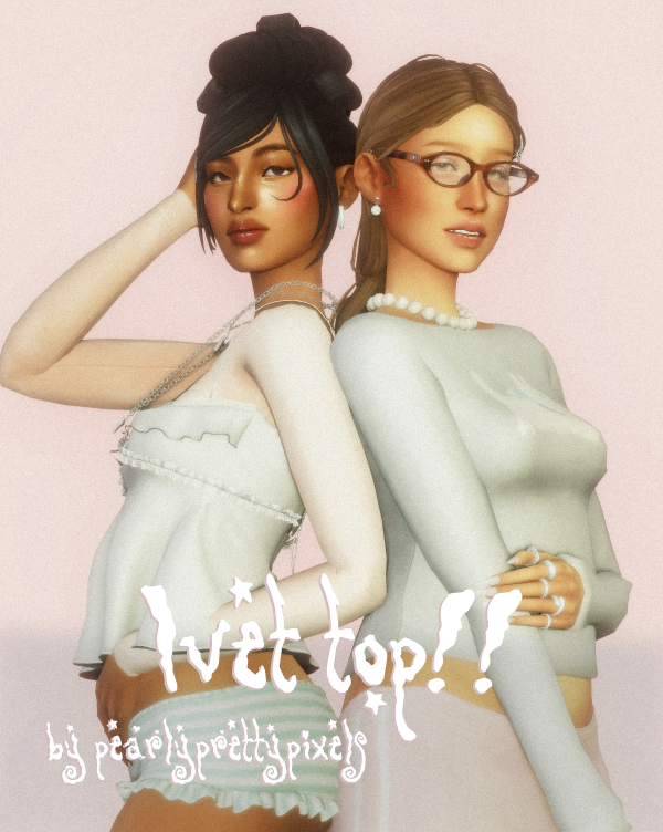 Maxis Match ivet top by simsfinds - The Sims 4 Custom Content