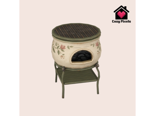 Maxis Match Cottage Grill by CozyPixels01 - The Sims 4 Custom Content