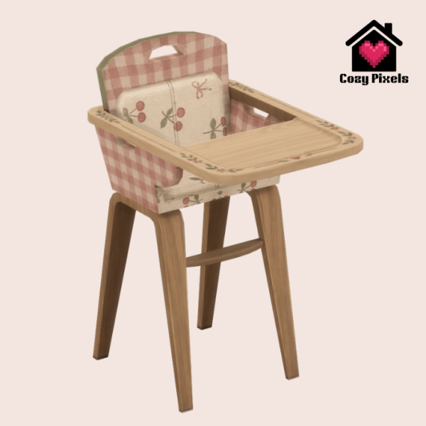 Maxis Match Cottage High Chair by simsfinds - The Sims 4 Custom Content
