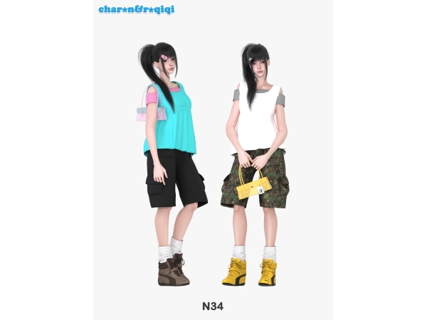 Mix [charonroqiqi]N34_top - The Sims 4 Custom Content