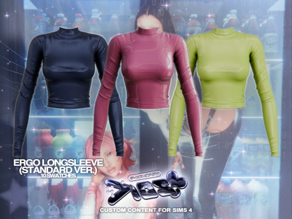 Alpha DIOS Ergo Longsleeve (Standard Version) - The Sims 4 Custom Content