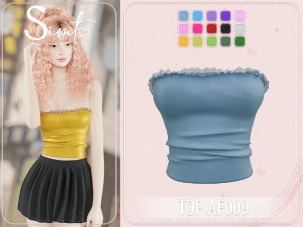 Alpha Top AF009 - The Sims 4 Custom Content
