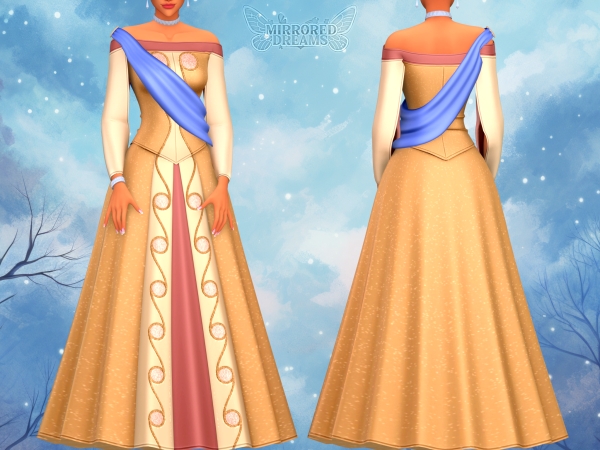 Maxis Match Anastasia's Dress Royal Sash Diamond Bracelet - The Sims 4 Custom Content