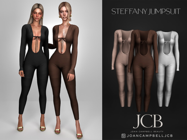 Alpha STEFFANY JUMPSUIT by Joan_Campbell_Beauty_ - The Sims 4 Custom Content