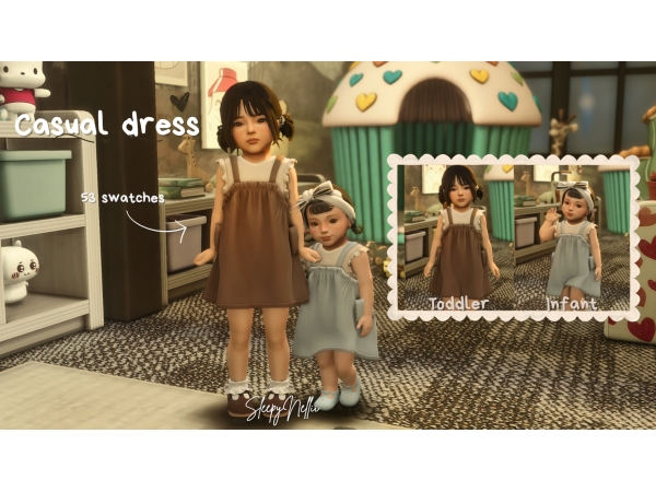 Mix Casual Dress - The Sims 4 Custom Content