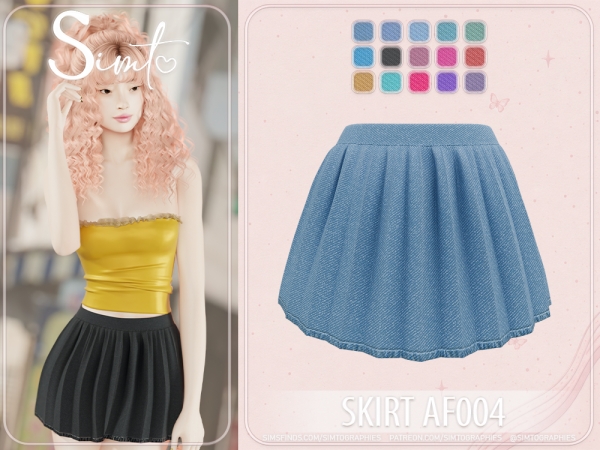 Alpha Skirt AF004 - The Sims 4 Custom Content