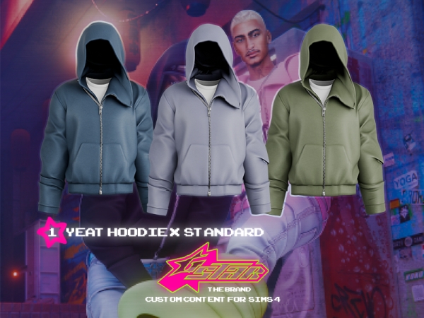 Alpha GSTAR Yeat Hoodie (Standard Version) - The Sims 4 Custom Content