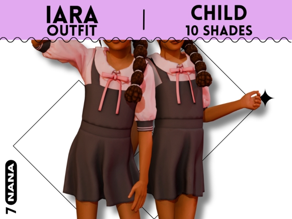 Maxis Match 7NANA (Iara) Outfit for Child - The Sims 4 Custom Content