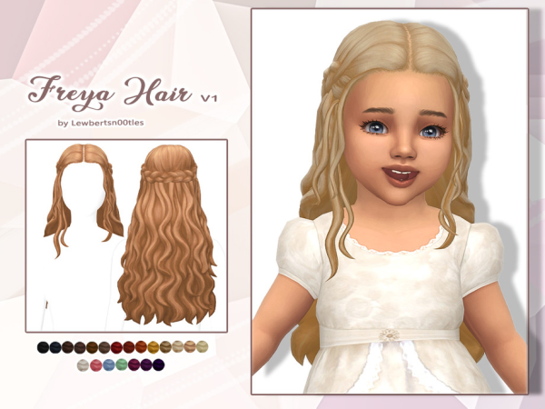 Maxis Match Freya Hair V1 Toddler by Lewbertsn00tles - The Sims 4 Custom Content