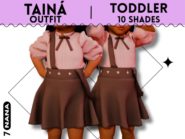 Maxis Match 7NANA (Tainá) Outfit for Toddler - The Sims 4 Custom Content