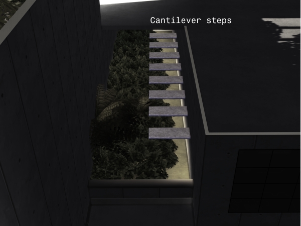 Cantilever step sample