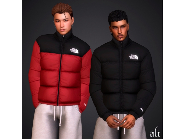 Mix THE NORTH FACE jacket(m) Simlish ver SEPT2026 - The Sims 4 Custom Content