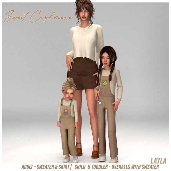 Alpha patreon Sweet Cashmere Set by layla - The Sims 4 Custom Content