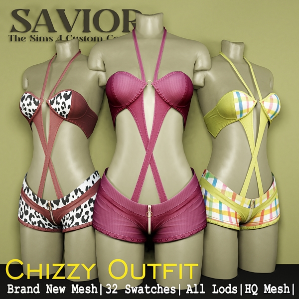 Alpha Svr_Chizzy Enriette Outfit by saviorts4 - The Sims 4 Custom Content
