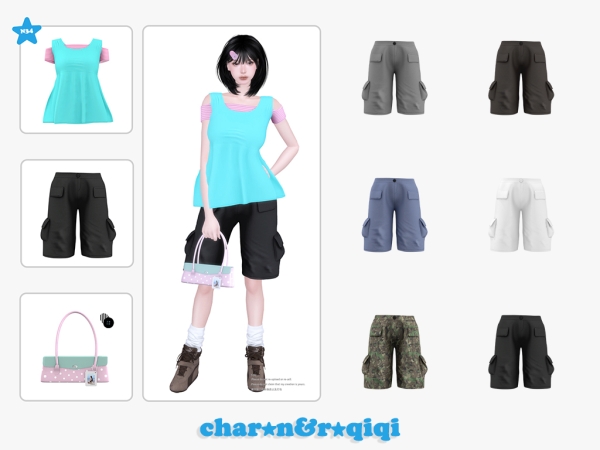Mix [charonroqiqi]N34_bottom - The Sims 4 Custom Content