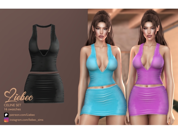 Alpha LIEBEC CELINE SET - The Sims 4 Custom Content