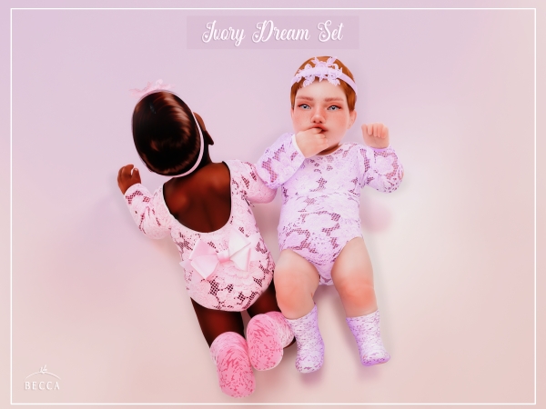 Alpha Ivory Dream Set - The Sims 4 Custom Content