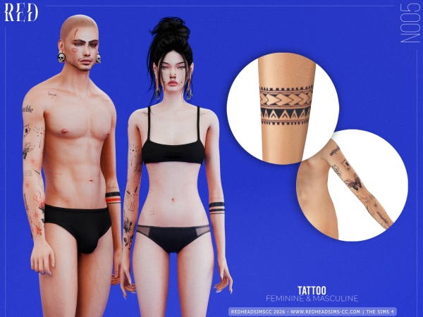 Alpha AU TATTOO N005 - The Sims 4 Custom Content