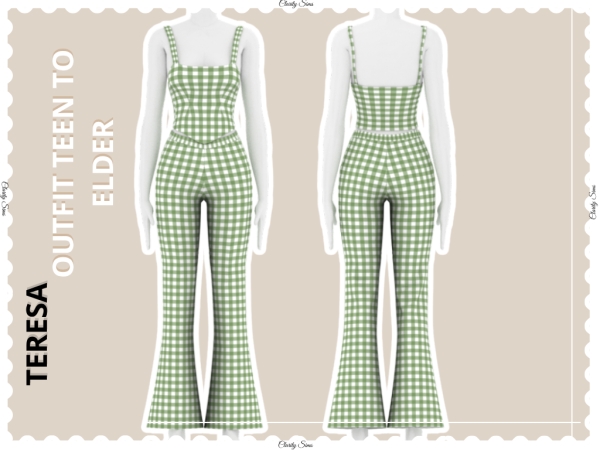 Alpha Teresa Outfit Teen to Elder - The Sims 4 Custom Content