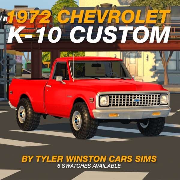 Alpha Tyler Winston Cars 1972 Chevrolet K 10 Custom by tylerwcars - The Sims 4 Custom Content