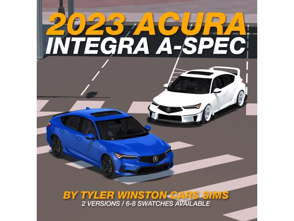 Alpha Tyler Winston Cars 2023 Acura Integra A Spec - The Sims 4 Custom Content