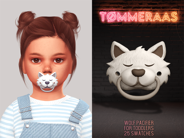 Mix TØMMERAAS Wolf Pacifier for Toddlers - The Sims 4 Custom Content