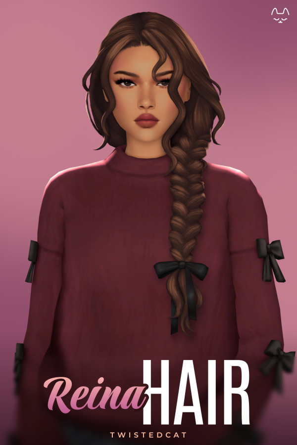 Maxis Match Reina Hair by simsfinds - The Sims 4 Custom Content