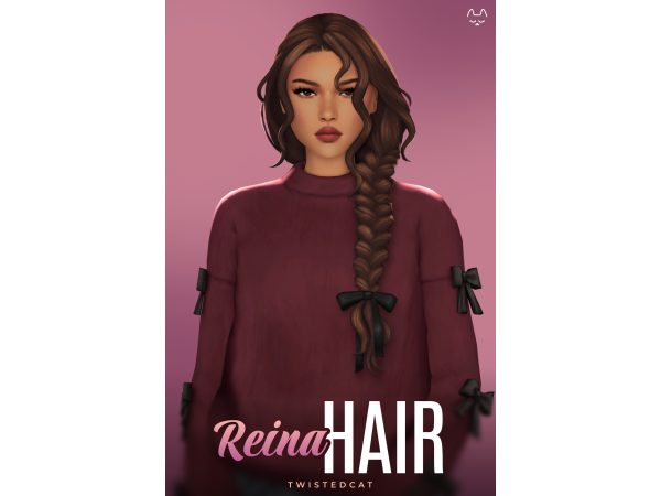 Maxis Match Reina Hair by TwistedCat - The Sims 4 Custom Content