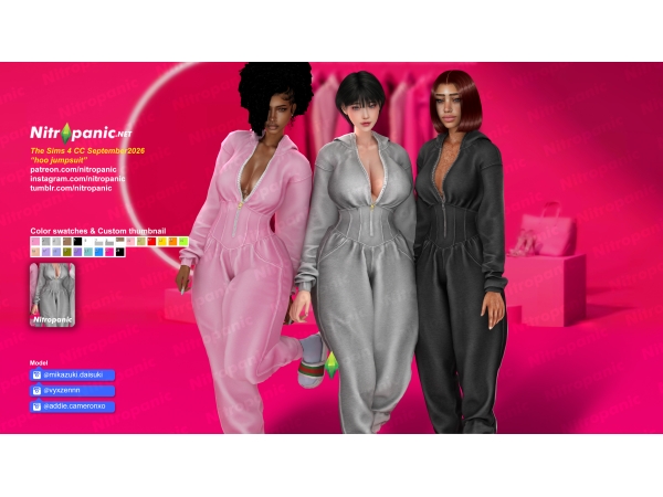 Alpha Nitropanic_Hoo Jumpsuit - The Sims 4 Custom Content