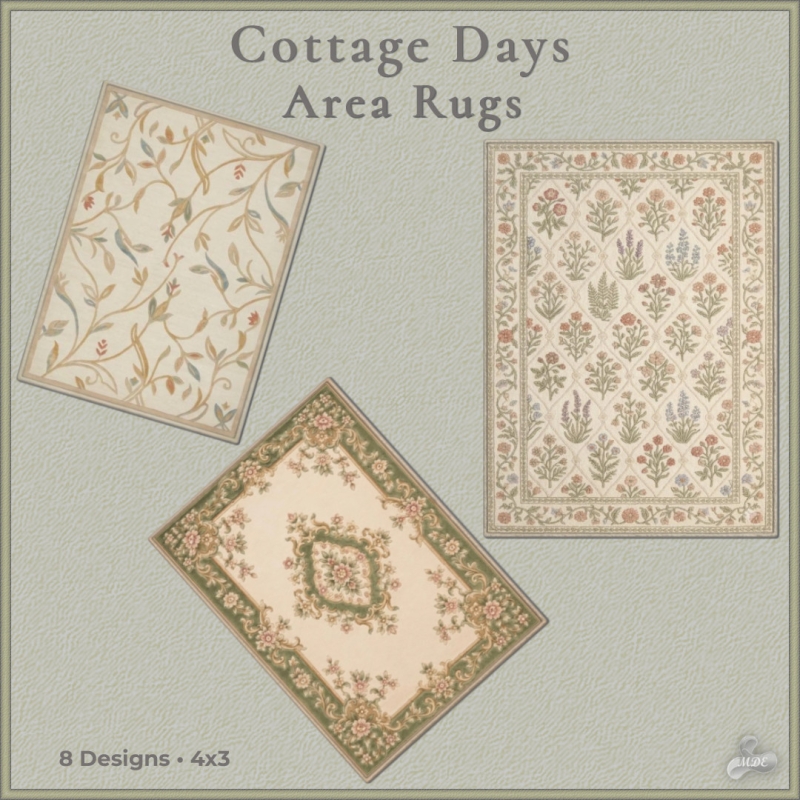 Maxis Match Cottage Days Area Rugs by mde - The Sims 4 Custom Content