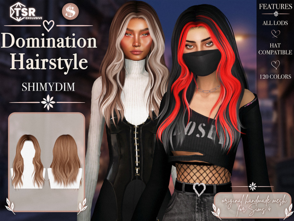 Alpha Domination Hairstyle by Shimydimsims - The Sims 4 Custom Content